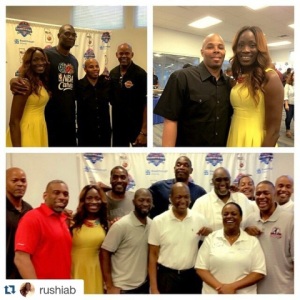 NBA Legends, Break Through Atlanta Executive Director Rodgers Monica , WNBA Alumni Rushia Brown and Reec of Hot 107.9.